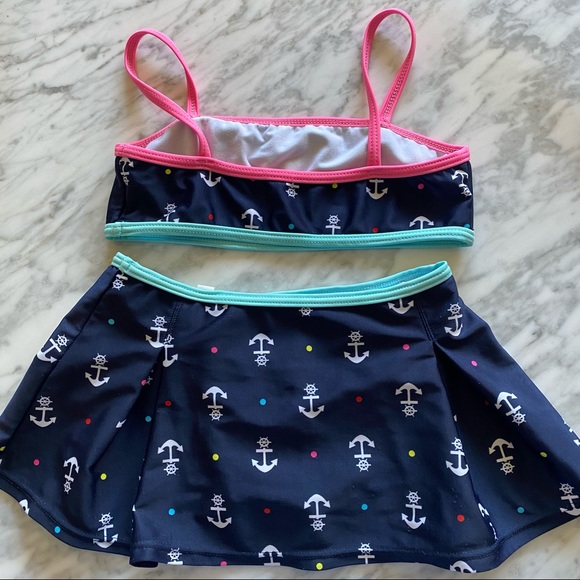 Nautica Girl’s Swim Bikini Top with Swim Skirt - Picture 2 of 7